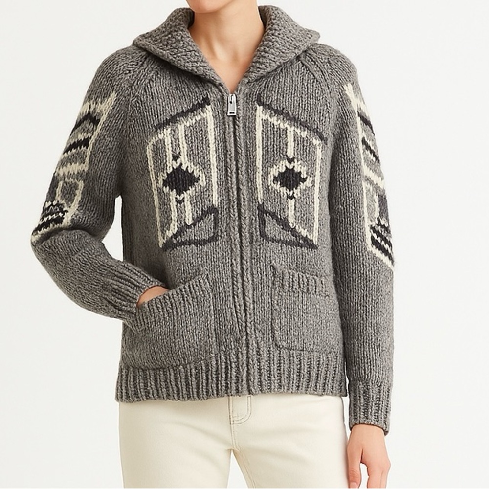 ARITZIA 100% Wool Zip Cardigan Sweater XS